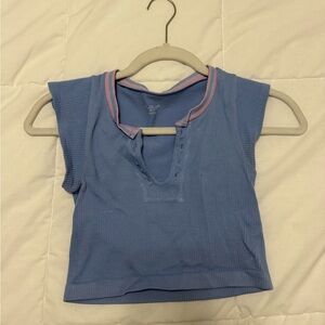 Urban Blue Scoop Neck Top